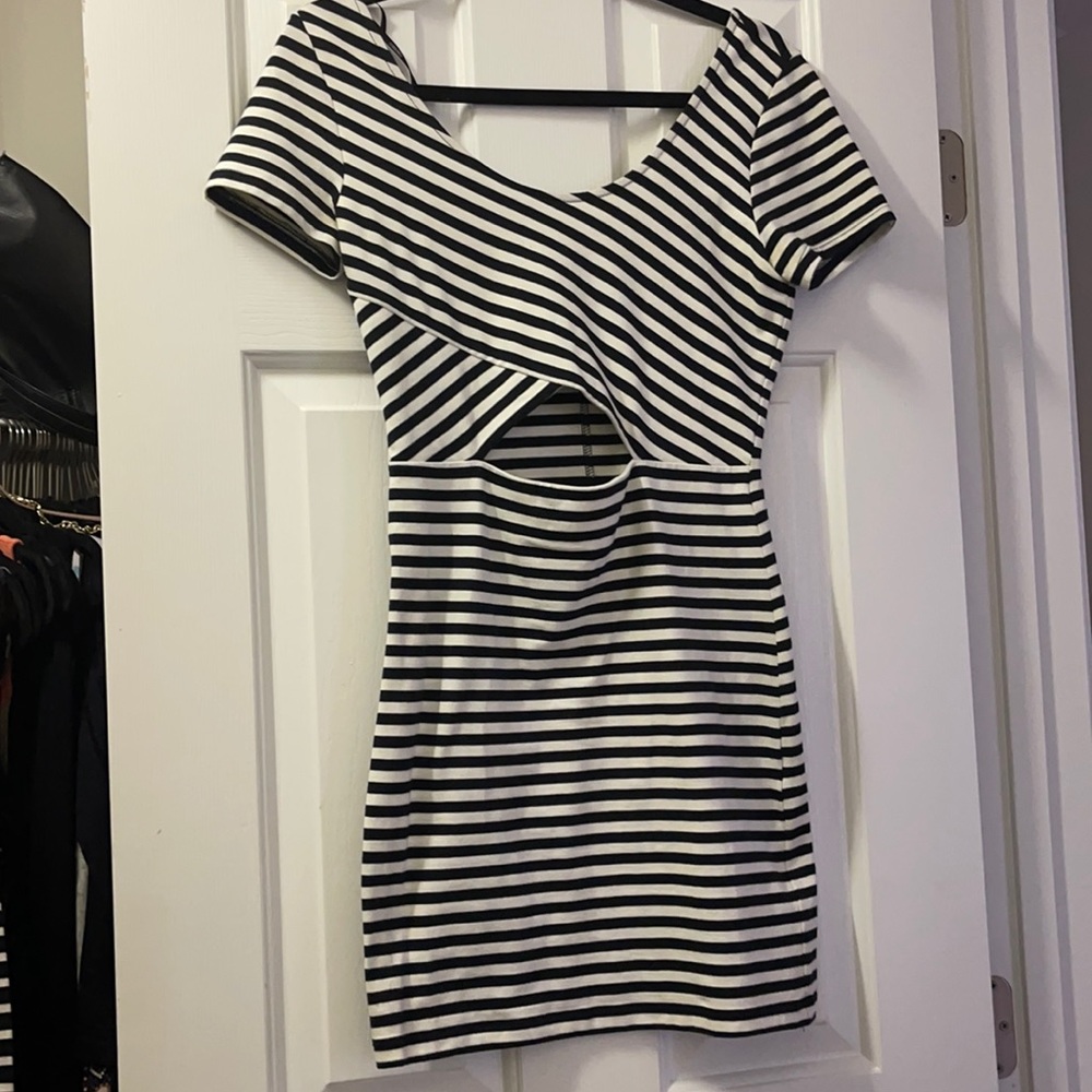 Black and White Bodycon Dress